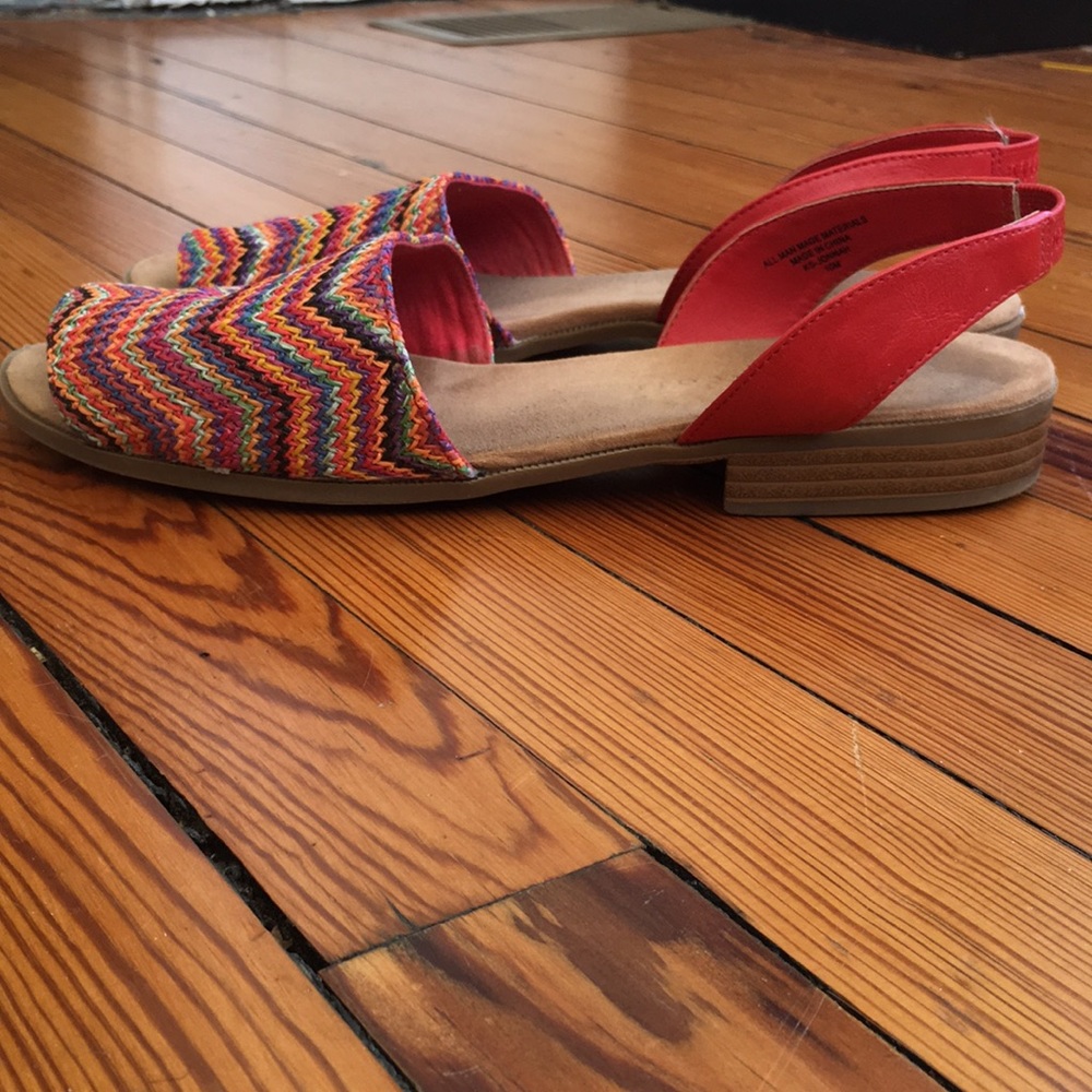 Multi-colored Slip on Sandals